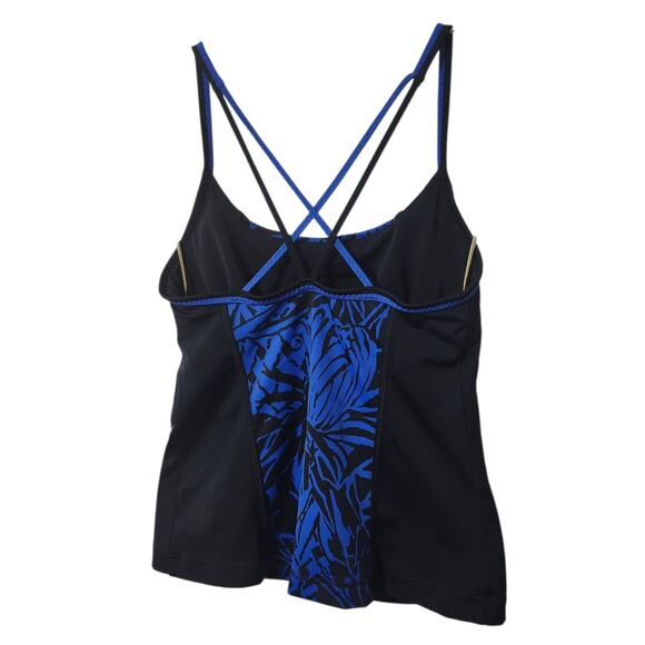 Lands End Tankini Swimsuit Top 2 Blue Strappy - Picture 10 of 10